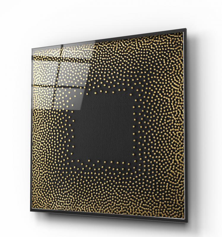 Black and Gold Glass Wall Art
