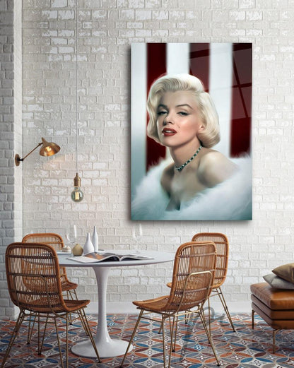 Marilyn Monroe Quadro in Vetro Temperato