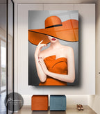 Tableau mural en verre « Fille élégante »