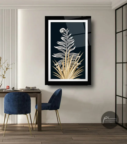 Leaves Glass Wall Art - LUXARTDECO