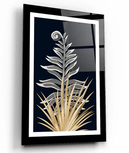 Leaves Glass Wall Art - LUXARTDECO