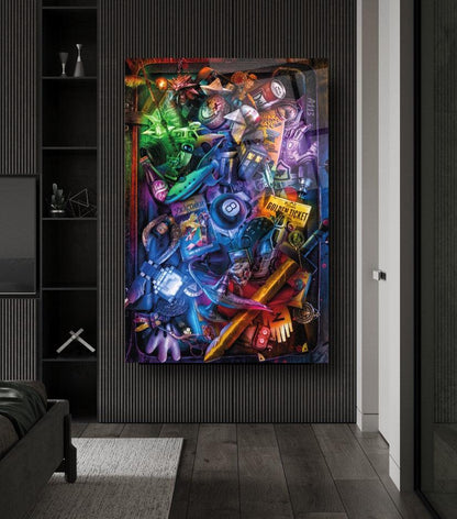 Palla da Biliardo Quadro in Vetro Temperato