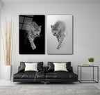 Décoration murale en verre léopard 