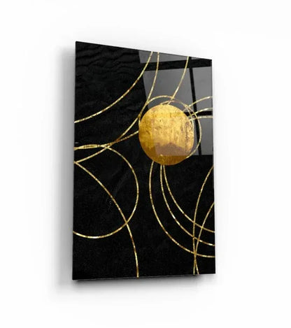 Black and White Abstract Duo Glass Wall Art Set - LUXARTDECO