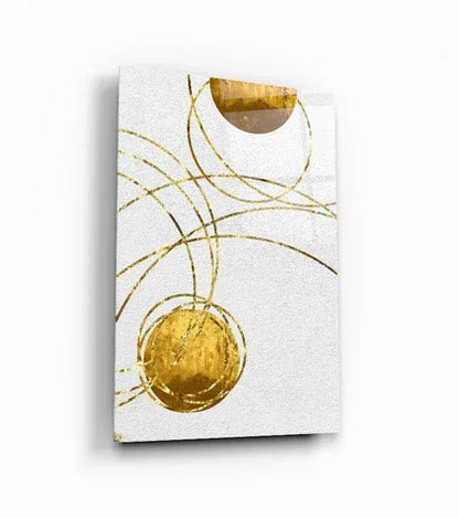 Black and White Abstract Duo Glass Wall Art Set - LUXARTDECO