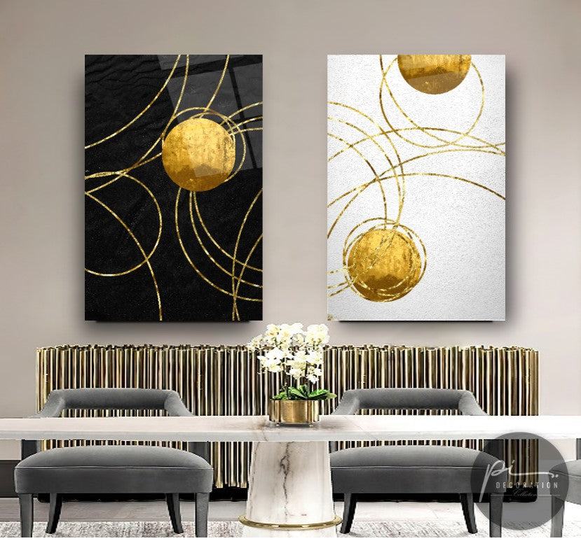 Black&White Glass Wall Art