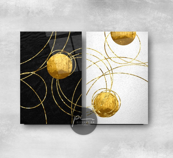 Black&White Glass Wall Art