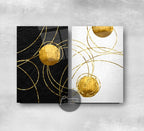 Black&White Glass Wall Art