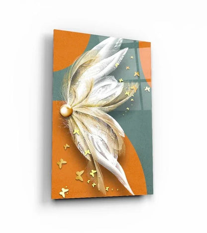 Butterfly Duo Glass Wall Art Set - LUXARTDECO