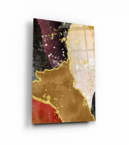 Colorful Marble Duo Glass Wall Art Set - LUXARTDECO