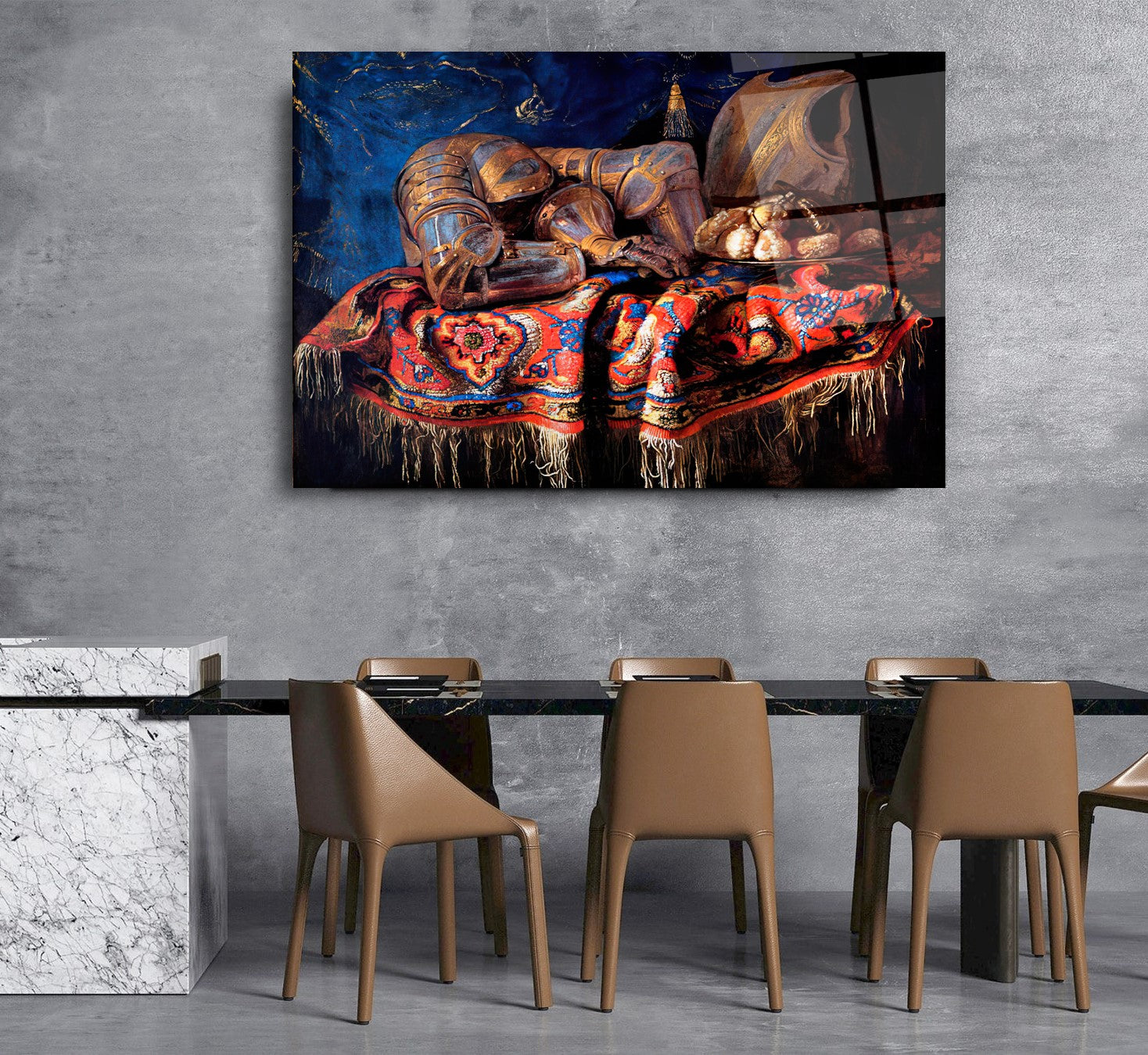 Art mural en verre à thème rétro