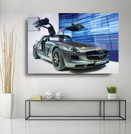 Mercedes-Benz SLS AMG Glass Wall Art