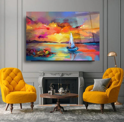 Colorful Sea Glass Wall Art - LUXARTDECO