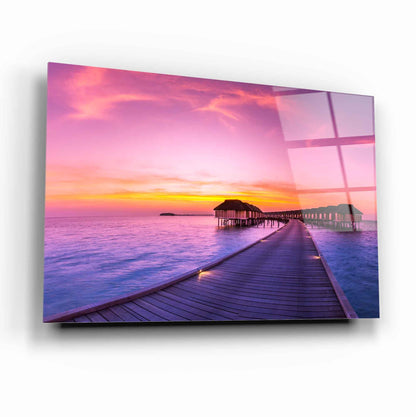 Sea Bridge Glass Wall Art - LUXARTDECO