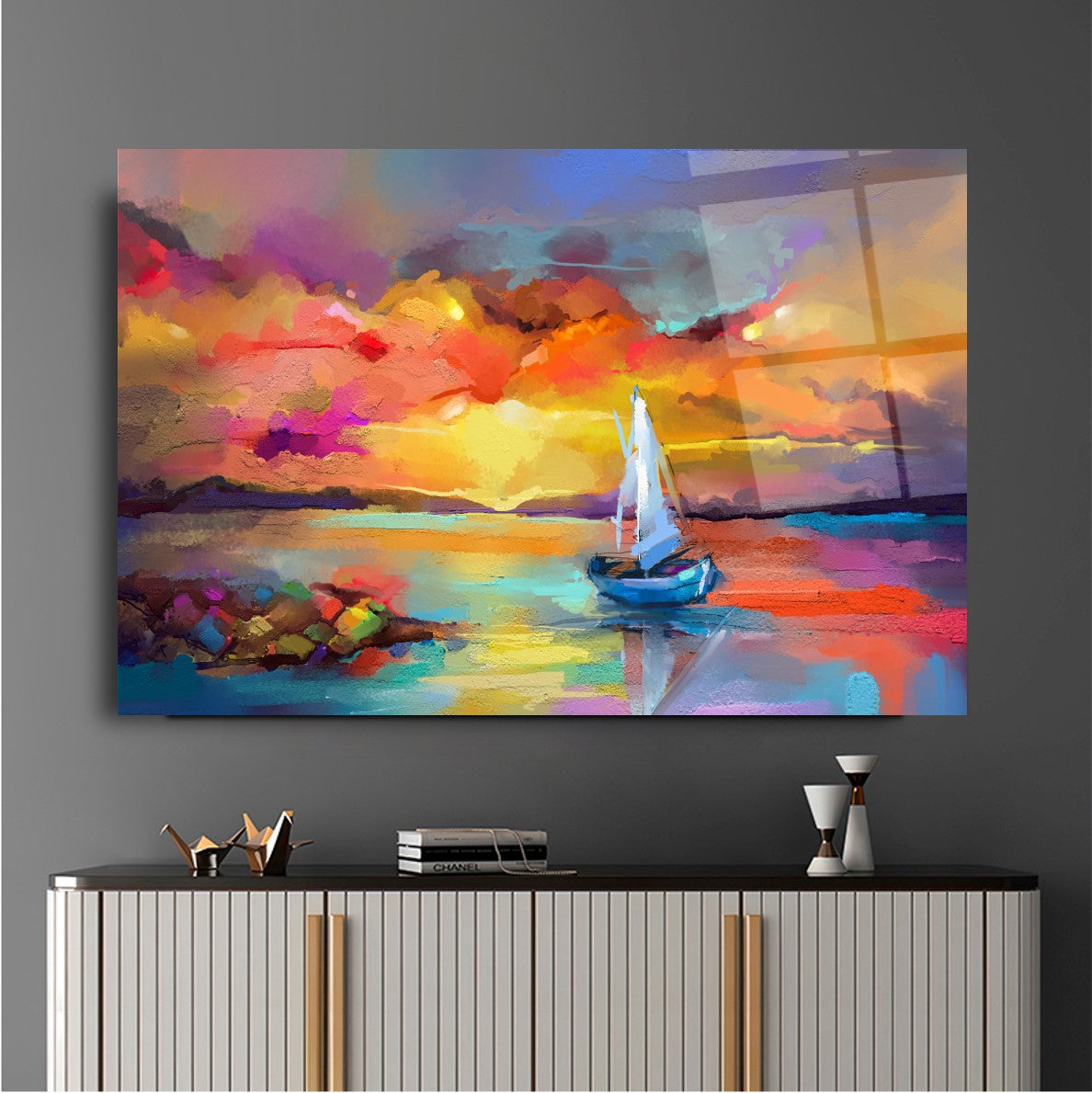 Colorful Sea Glass Wall Art