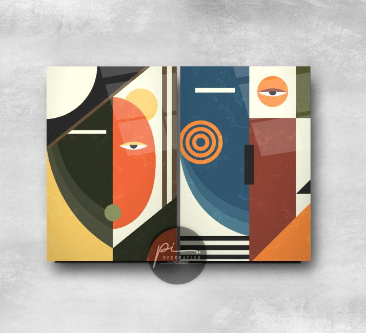 Abstract Glass Wall Art