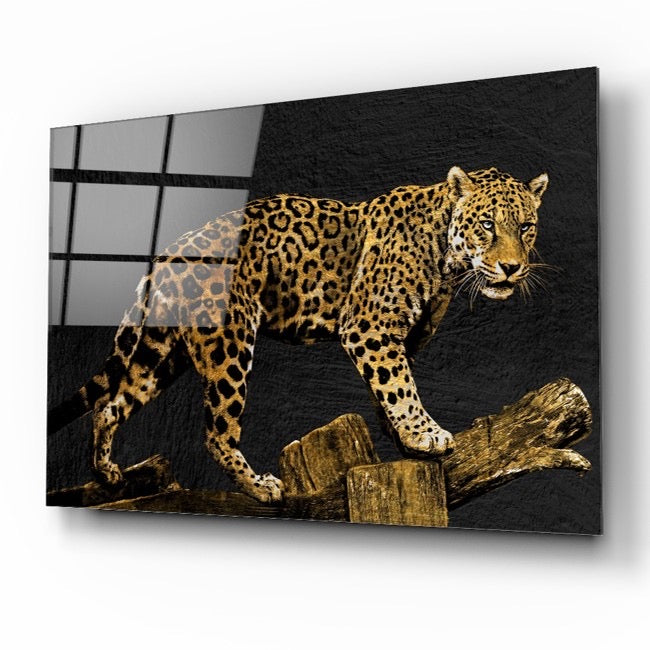 Décoration murale en verre léopard 