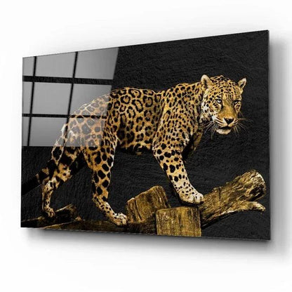Leopard Glass Wall Art - LUXARTDECO