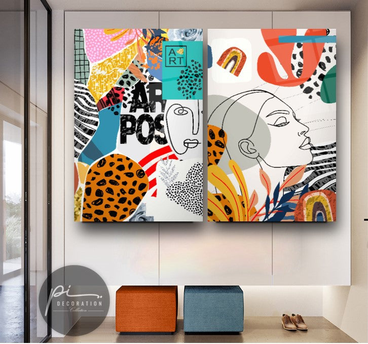 Pop Art Glass Wall Art