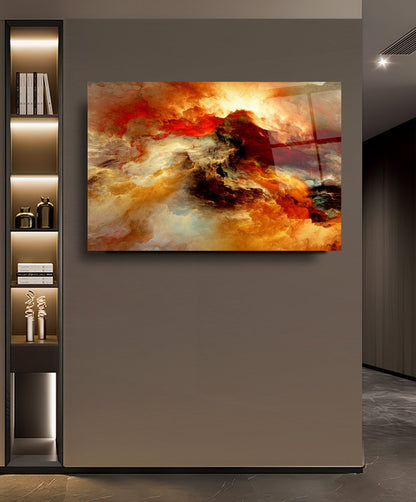 Abstraite Tableau en Verre Trempé