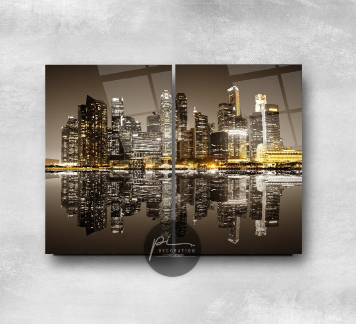 City Glass Wall Art