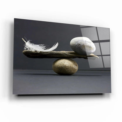 Zen Balance Stones Glass Wall Art - LUXARTDECO
