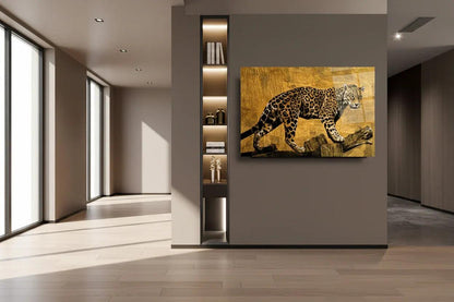 Leopard Glass Wall Art - LUXARTDECO