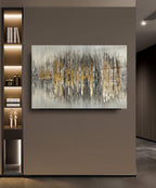 Décoration murale en verre à motifs abstraits 