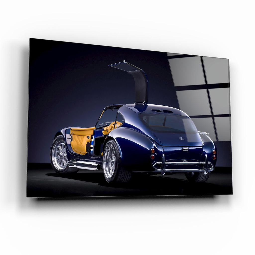 Blue Car Glass Wall Art