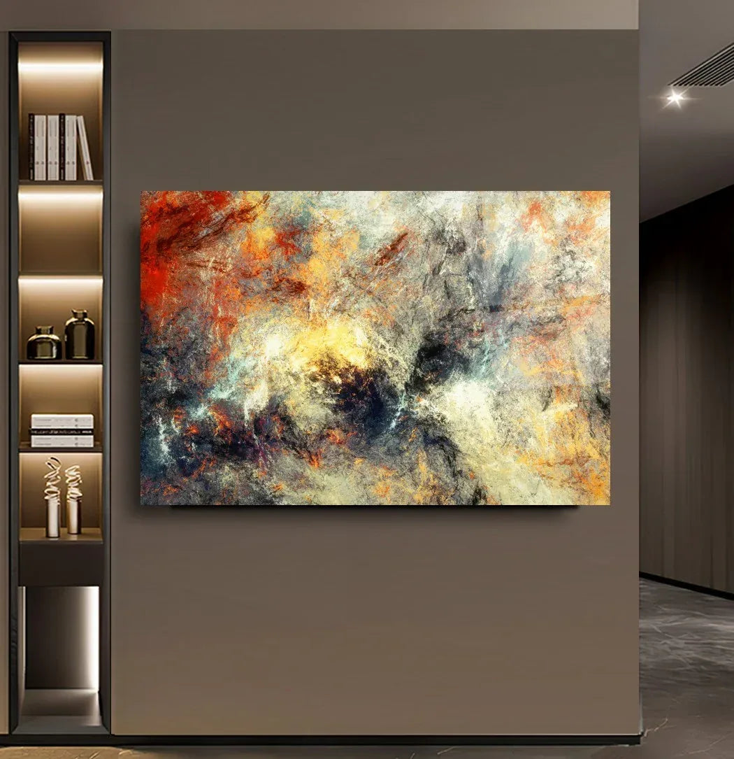 Abstract Colorful Glass Wall Art - LUXARTDECO