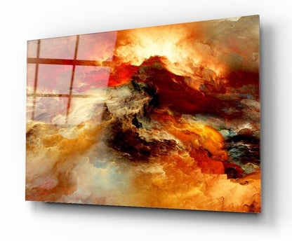 Abstraite Tableau en Verre Trempé