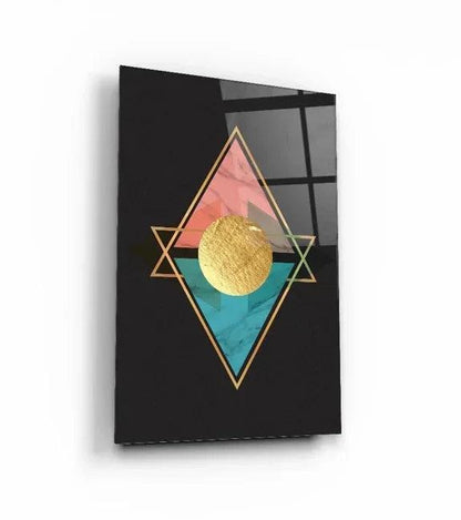 Colorful Abstract Duo Glass Wall Art Set - LUXARTDECO