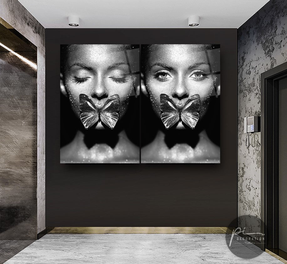 Woman Glass Wall Art