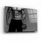 Fitness Athlete Glass Wall Art - LUXARTDECO