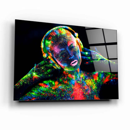 Disco Neon Glass Wall Art - LUXARTDECO