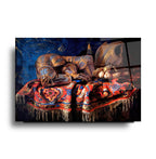 Art mural en verre à thème rétro