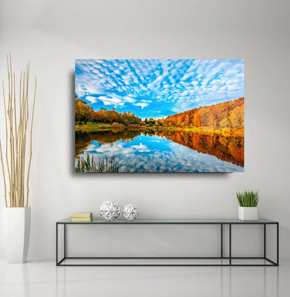 Autumn Landscape Glass Wall Art - LUXARTDECO