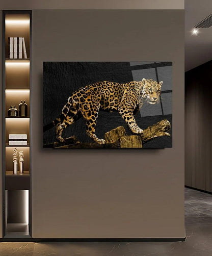 Leopard Glass Wall Art - LUXARTDECO
