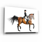 Girl on Horse Glass Wall Art - LUXARTDECO
