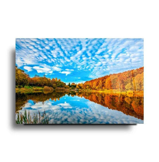 Autumn Landscape Glass Wall Art - LUXARTDECO