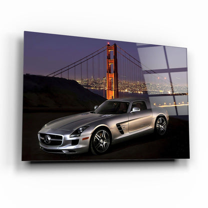 Mercedes-Benz SLS AMG Glass Wall Art
