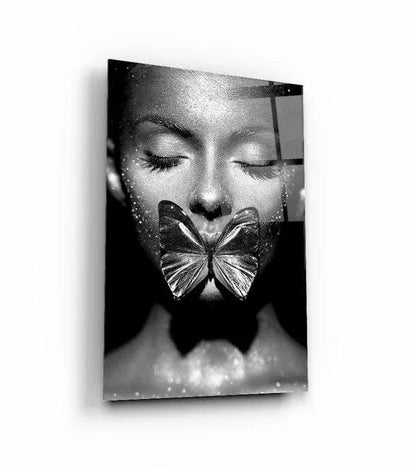 Woman Portrait Duo Glass Wall Art Set - LUXARTDECO