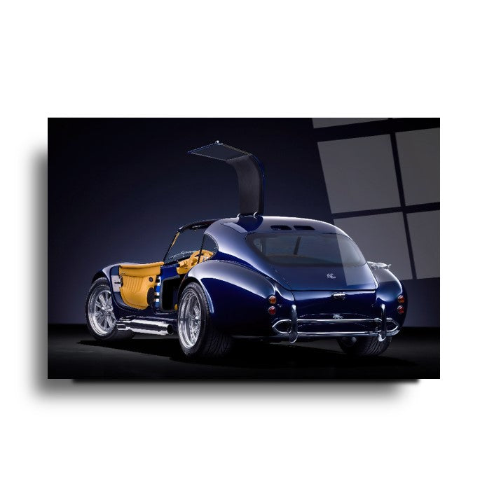 Blue Car Glass Wall Art