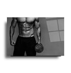 Fitness Athlete Glass Wall Art - LUXARTDECO