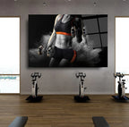 Fitness Girl Glass Wall Art - LUXARTDECO