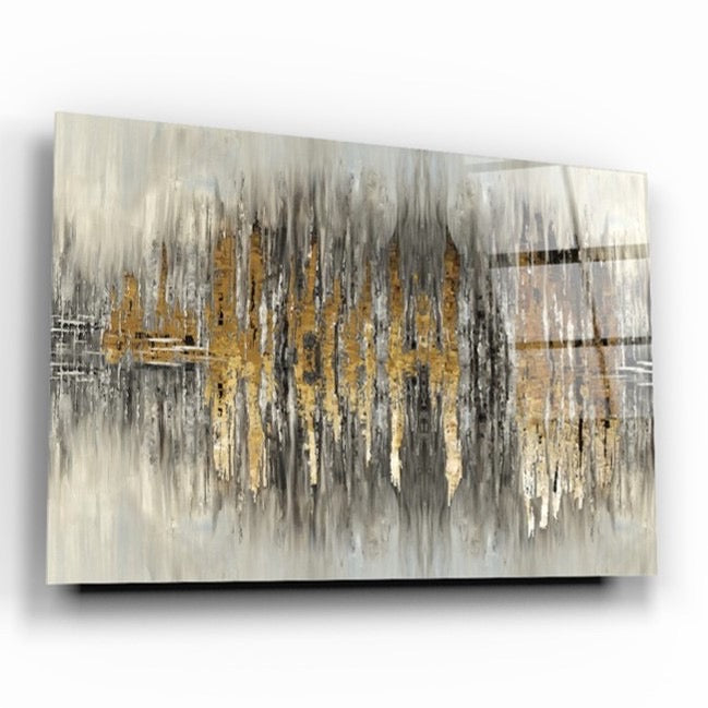 Décoration murale en verre à motifs abstraits 