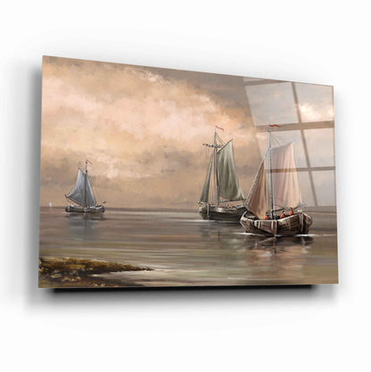 Sailboat at Sea Glass Wall Art - LUXARTDECO