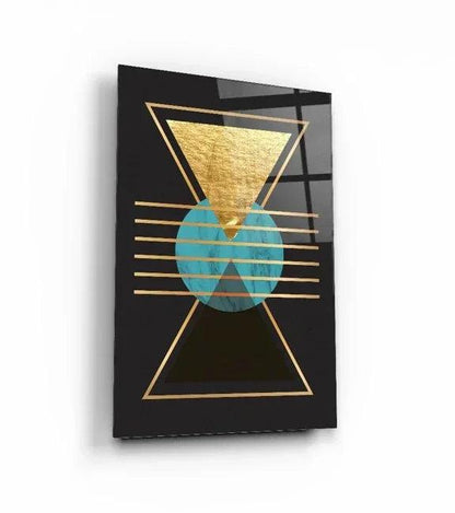 Colorful Abstract Duo Glass Wall Art Set - LUXARTDECO