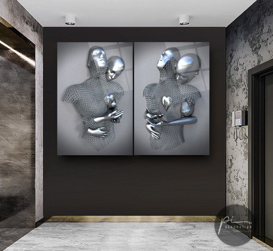 Bodies in Love Glass Wall Art