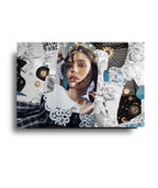 Abstract Woman Glass Wall Art